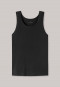 Undershirt double rib organic cotton black - Retro Rib