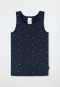 Undershirt Tencel Organic Cotton shiny yarn stars dark blue - Original Classics
