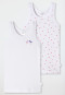 Unterhemden 2er-Pack Feinripp Organic Cotton Herzen Möwen weiß - Natural Love