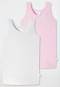 Confezione da 2 magliette intime di colore bianco/rosa - 95/5