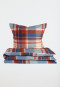Reversible bed linen 2-piece flannelette multicolored checked - SCHIESSER Home