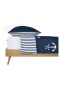 Reversible bed linen 2-piece renforcé anchor stripes navy/white - SCHIESSER Home