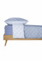 Biancheria da letto reversibile due pezzi Renforcé a fantasia azzurra - SCHIESSER Home