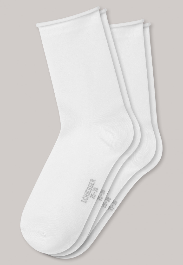Chaussettes femme par lot de 2 Micro Modal blanc - Long Life Softness