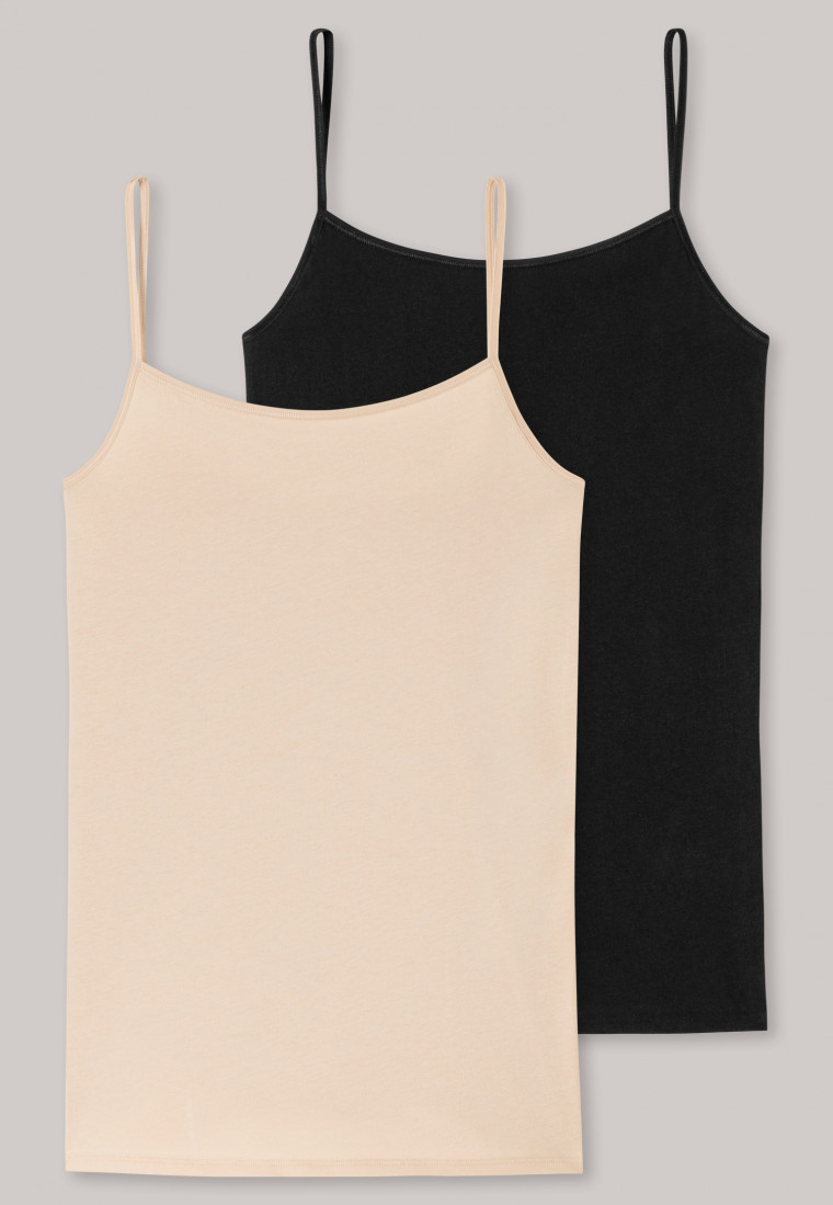 Schiesser Donna spaghettitop 2-Pack Organic Cotton 95/5 