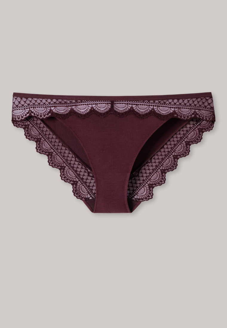 Panty lace burgundy - Feminine Lace