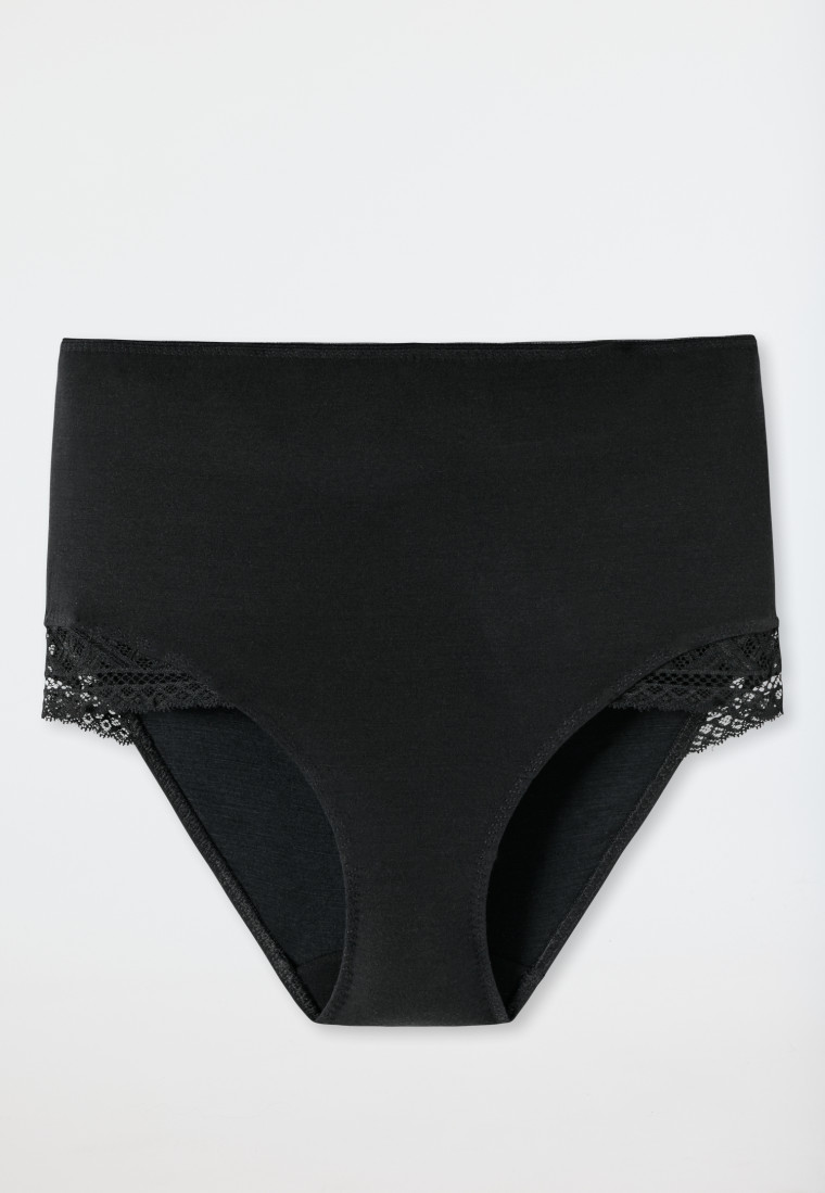 Midi panty Tencel wool lace black Wool x Tencel SCHIESSER