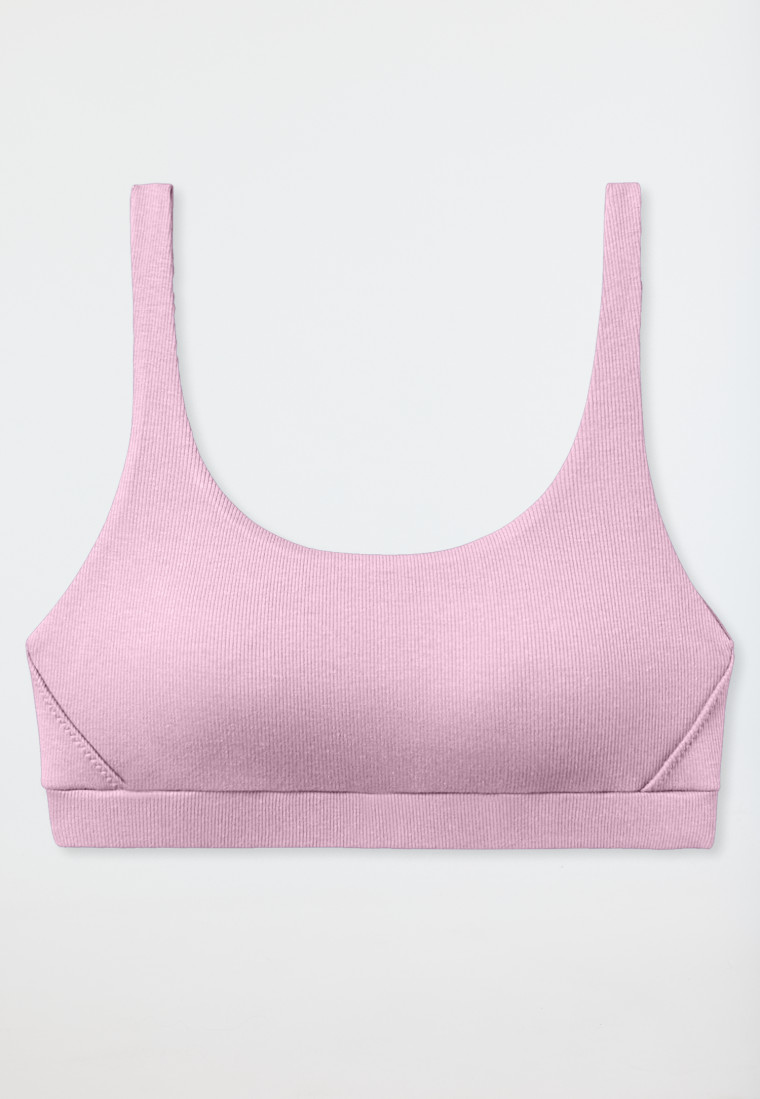Bustier Doppelripp Organic Cotton powder pink - Pure Rib | SCHIESSER