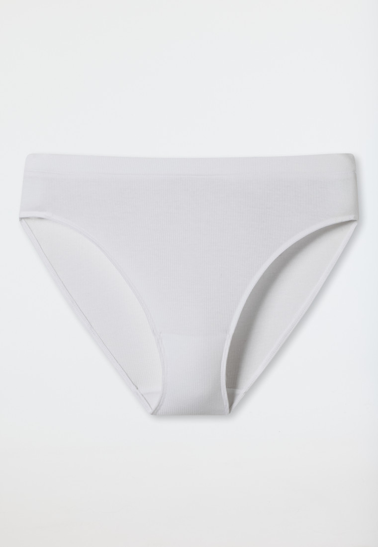 Rioslip dubbelrib biologisch katoen wit  - Pure Rib