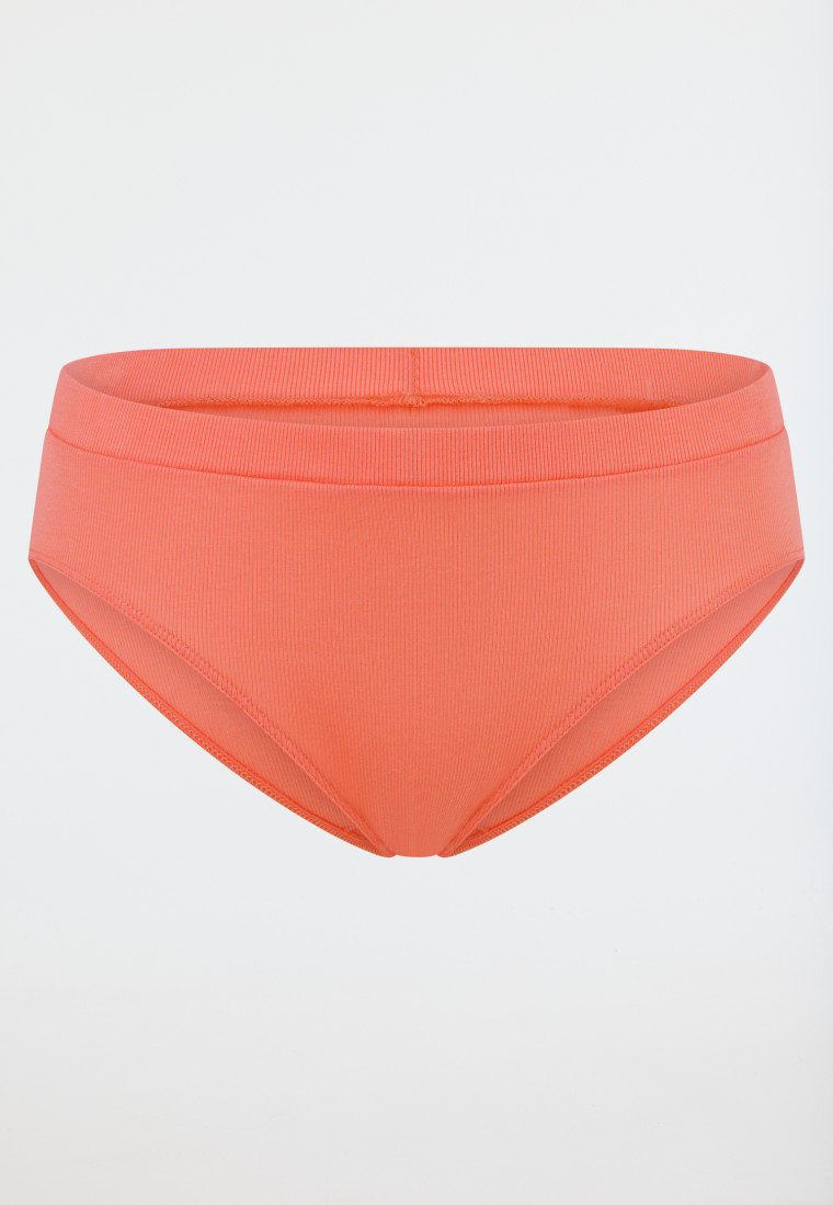 Rio briefs double rib Organic Cotton peach - Pure Rib