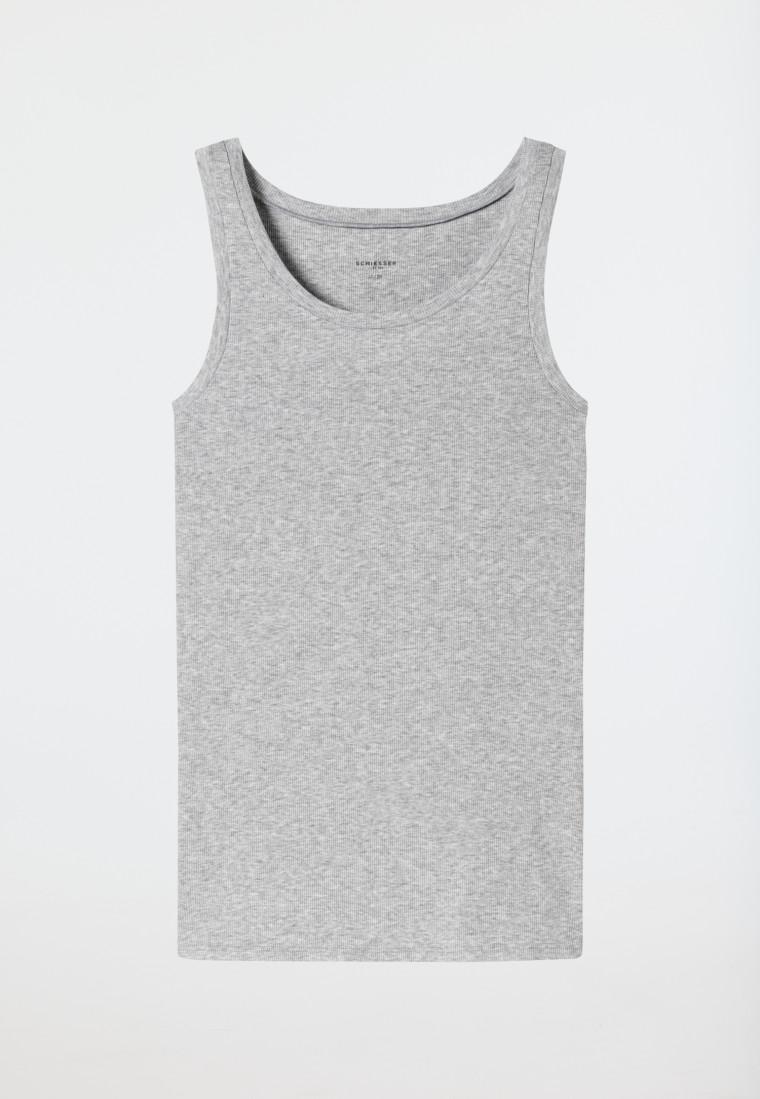 Tanktop Doppelripp Organic Cotton schwarz - Pure Rib | SCHIESSER