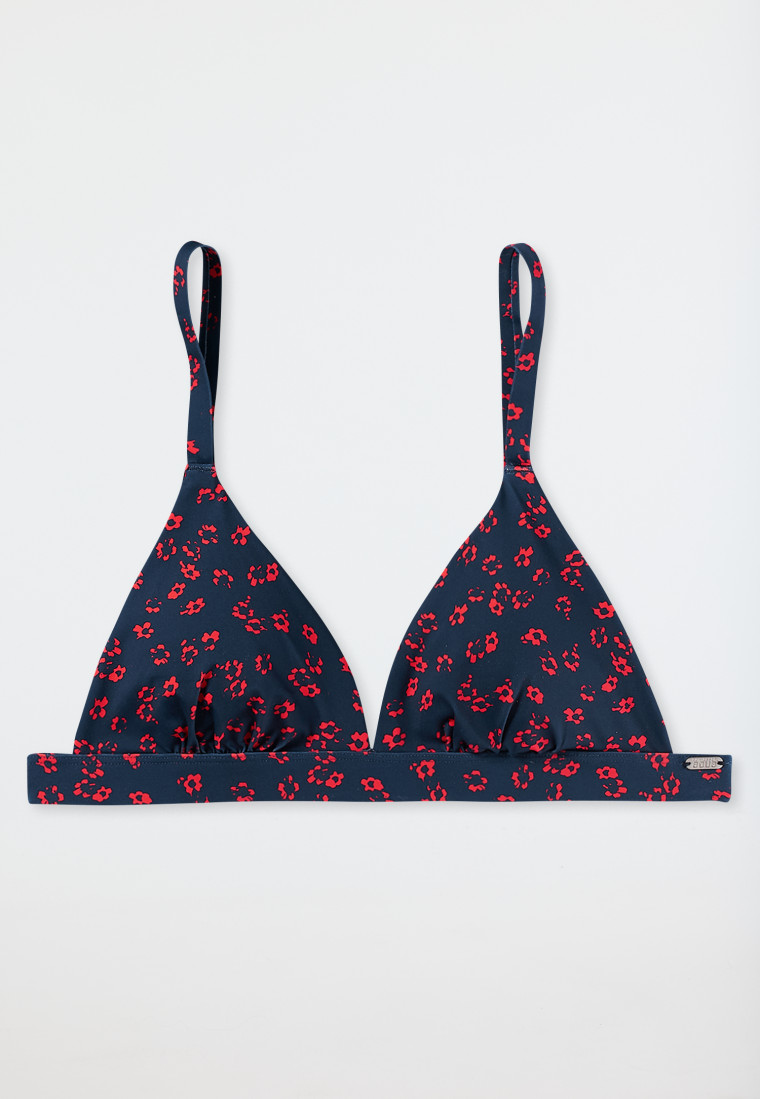 Bikini triangle top removable pads variable straps multicolor - Aqua Mix & Match