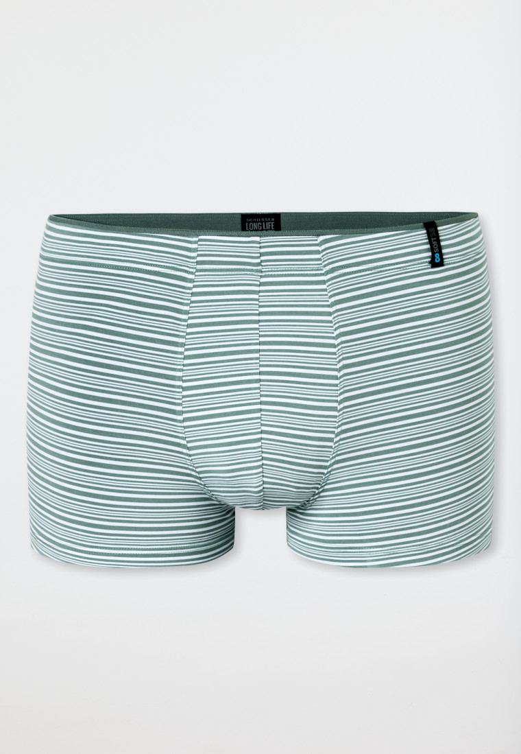 Modalvezel gestreepte short kaki - Long Life Soft
