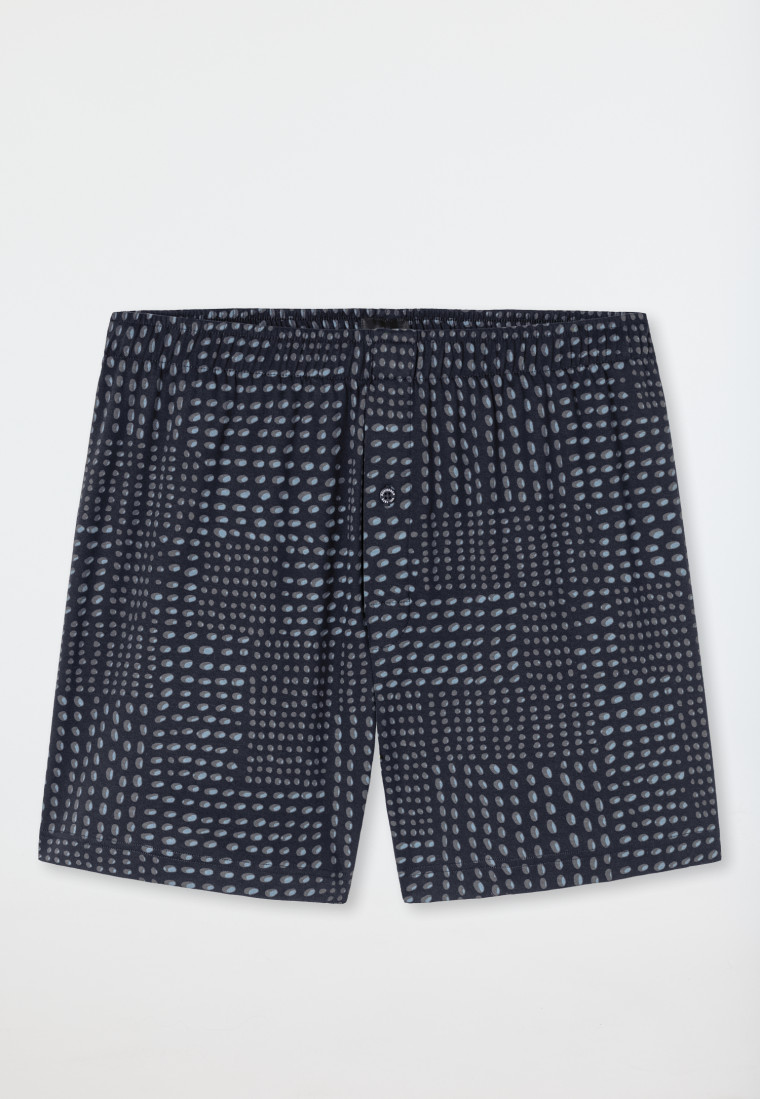 Boxershorts Interlock graphit gemustert - Fine Interlock