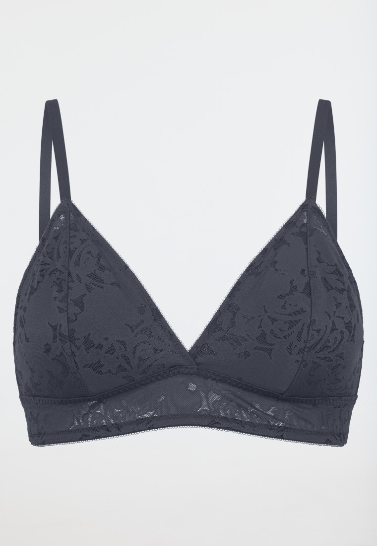 Bra non-iron removable pads graphite - Modern Lace