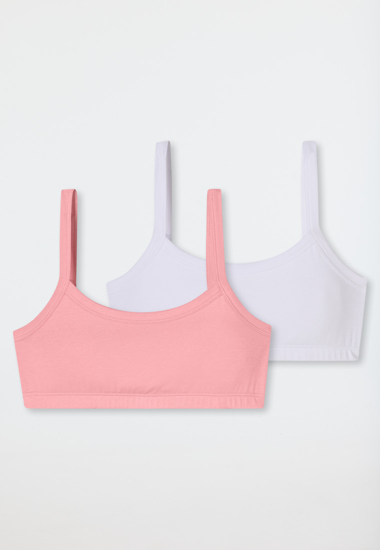 Bustiers 2er-Pack weiß/ powder pink - Fresh Vibe