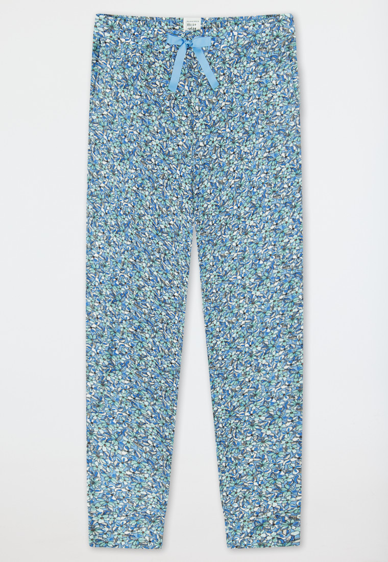 Pants long cuffs flowers multicolor - Mix+Relax