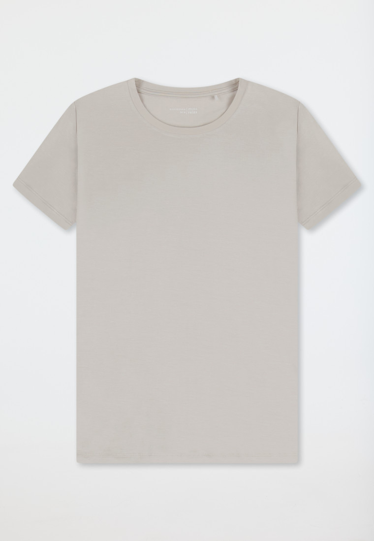 Shirt kurzarm rundhals grau-jaspe - Mix+Relax