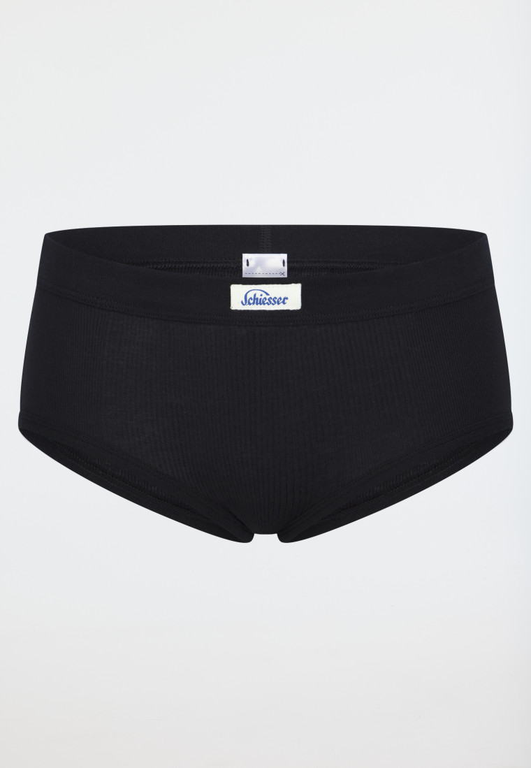 Panty fijnrib zwart - Revival Paula