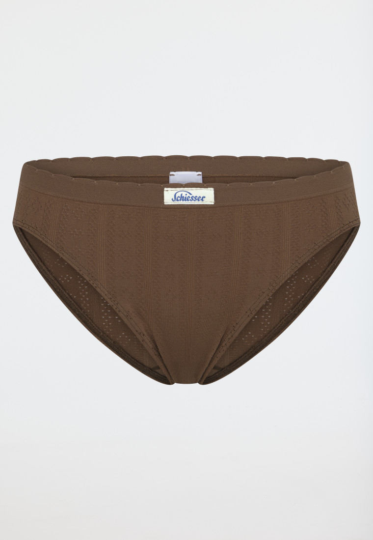 Retro-Slip Ajourée seamless dunkelbraun - Revival Alma