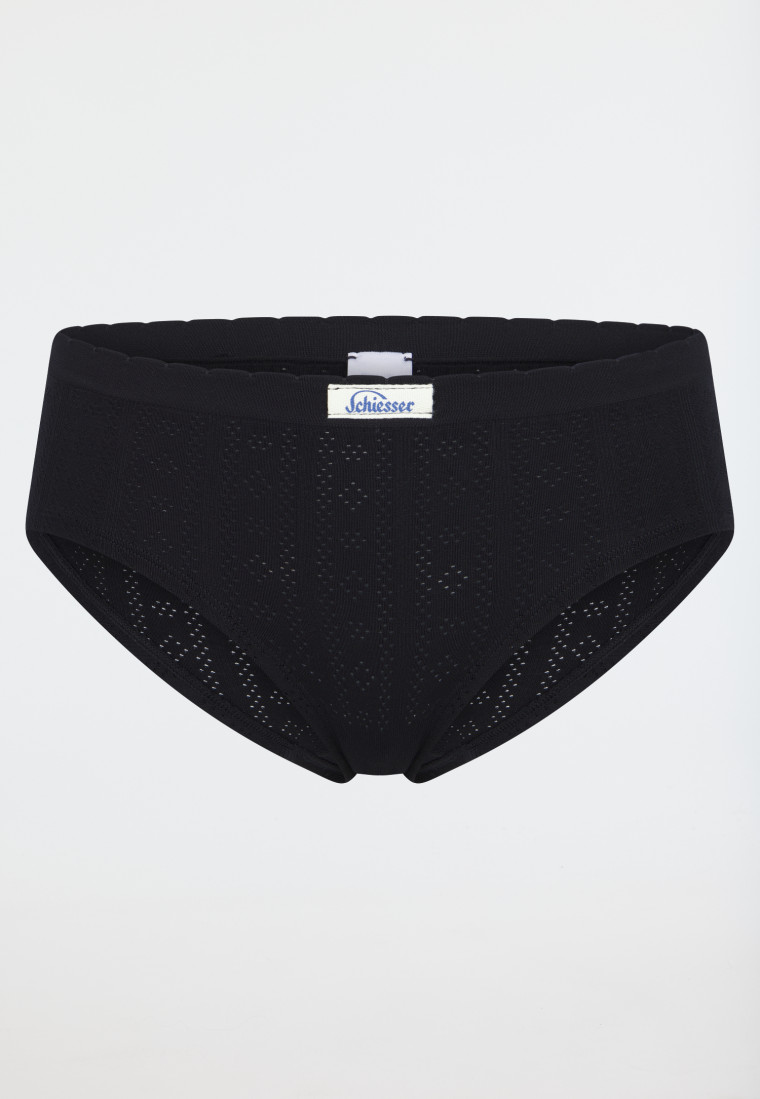 Panty Ajourée naadloos zwart - Revival Alma