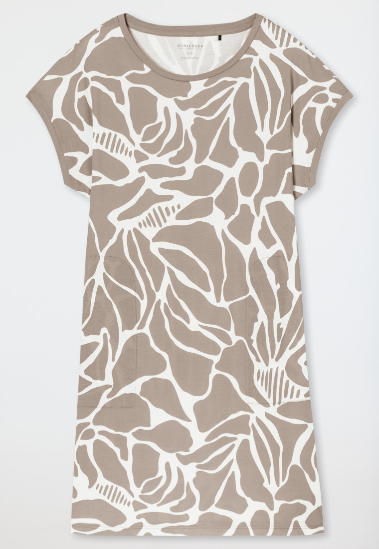 Nachthemd kurzarm Interlock clay - Modern Nightwear