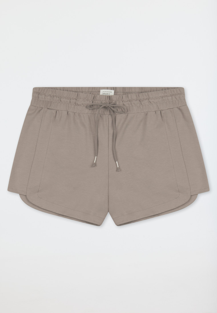 Korte gemerceriseerde interlock clay broek - Mix+ Relax