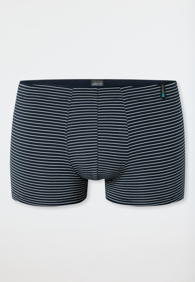 Shorts Modal Streifen nachtblau - Long Life Soft