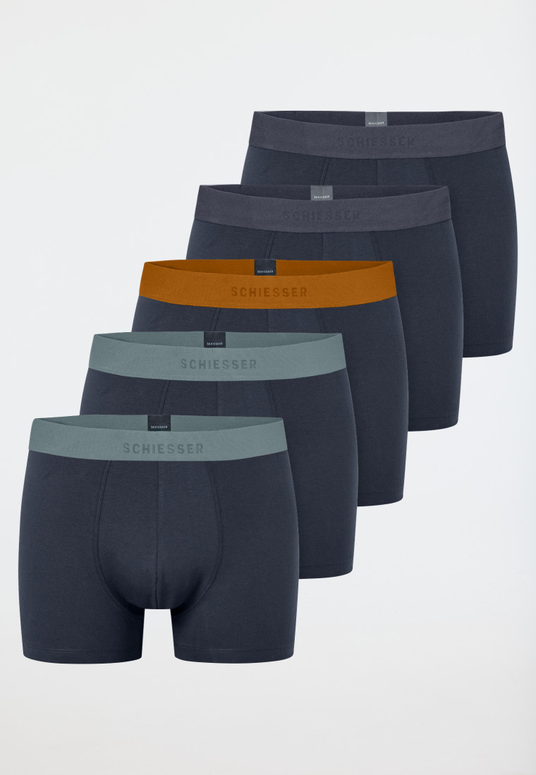 Navigare Herren Slip 6er Pack – Mehrfarbig (Weiß/Schwarz/Blau/Grau) – Größe Medium