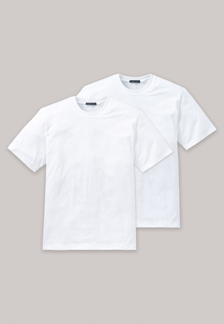 T-shirt modello americano girocollo confezione da 2 bianco - Essentials