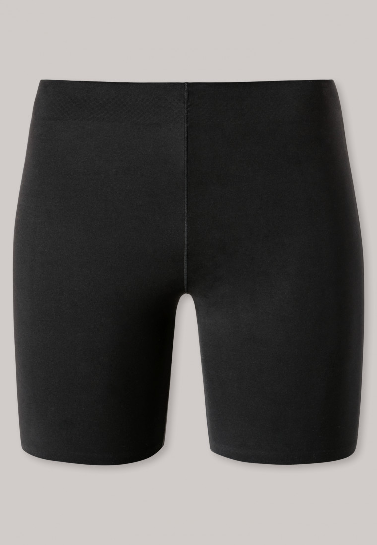 Pantaloncini da motociclista in microfibra di colore nero