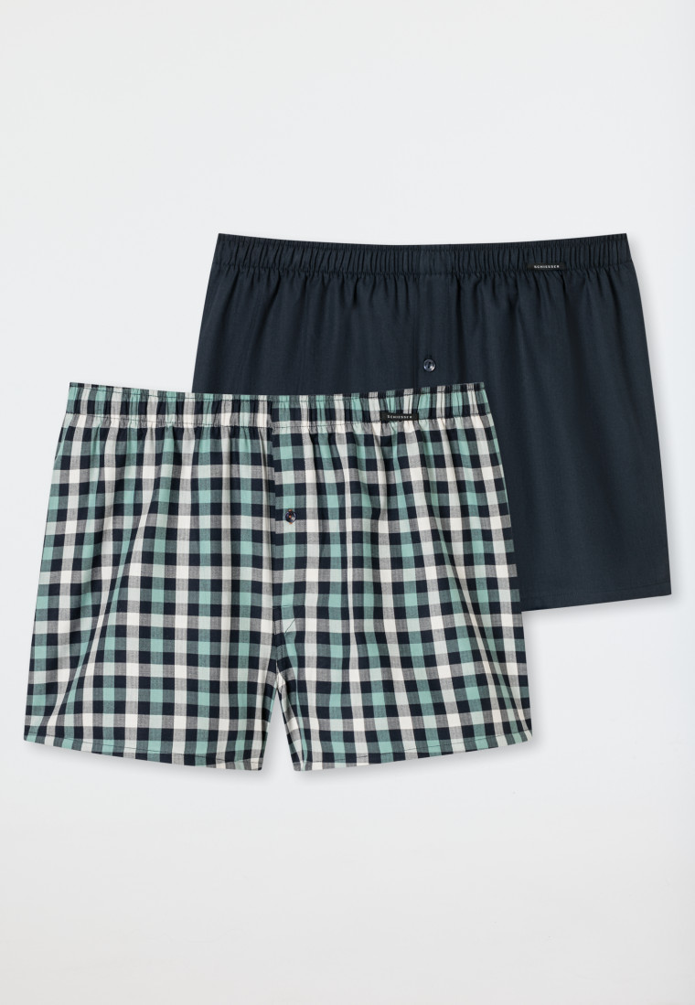 Boxer confezione doppia in tessuto a motivi a quadretti multicolore - Boxershorts Multipacks