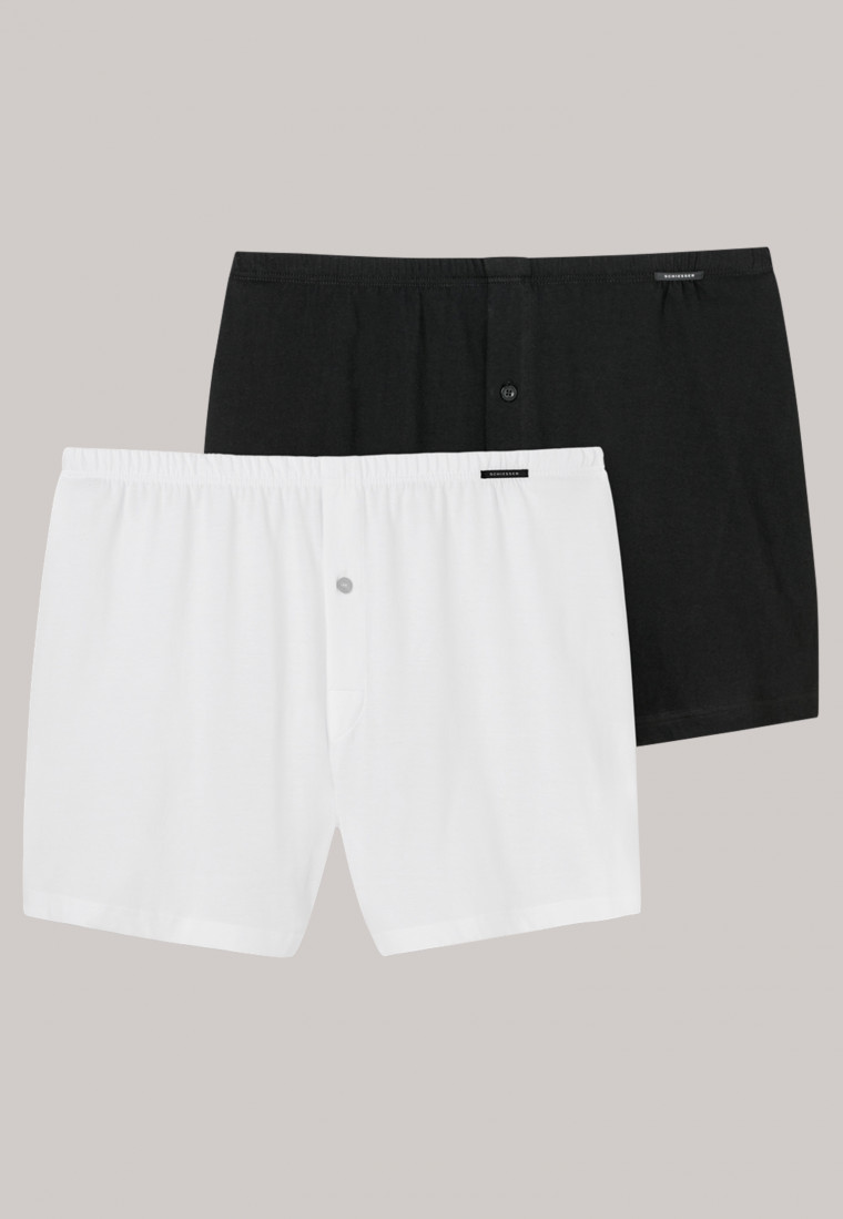 Boxers Jersey Lot de 2 noir/blanc - Selected! premium