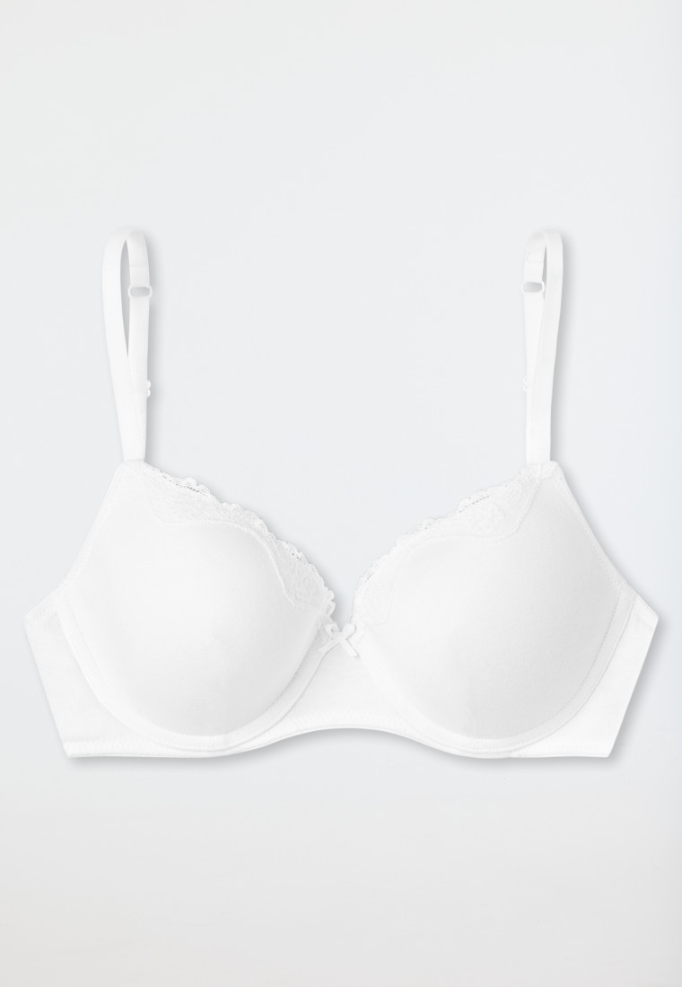 Bügel-BH mit Schale und Spitze weiß - Pure Cotton
