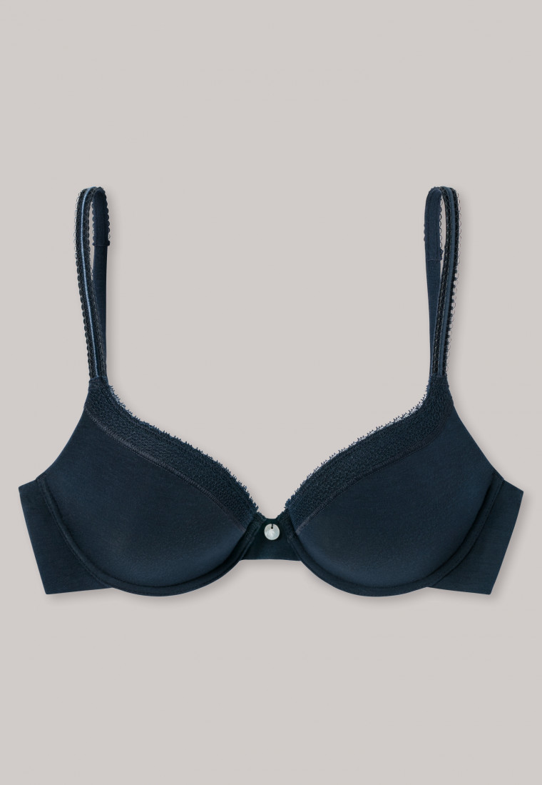 Midnight blue underwire bra with cup - Long Life Softness