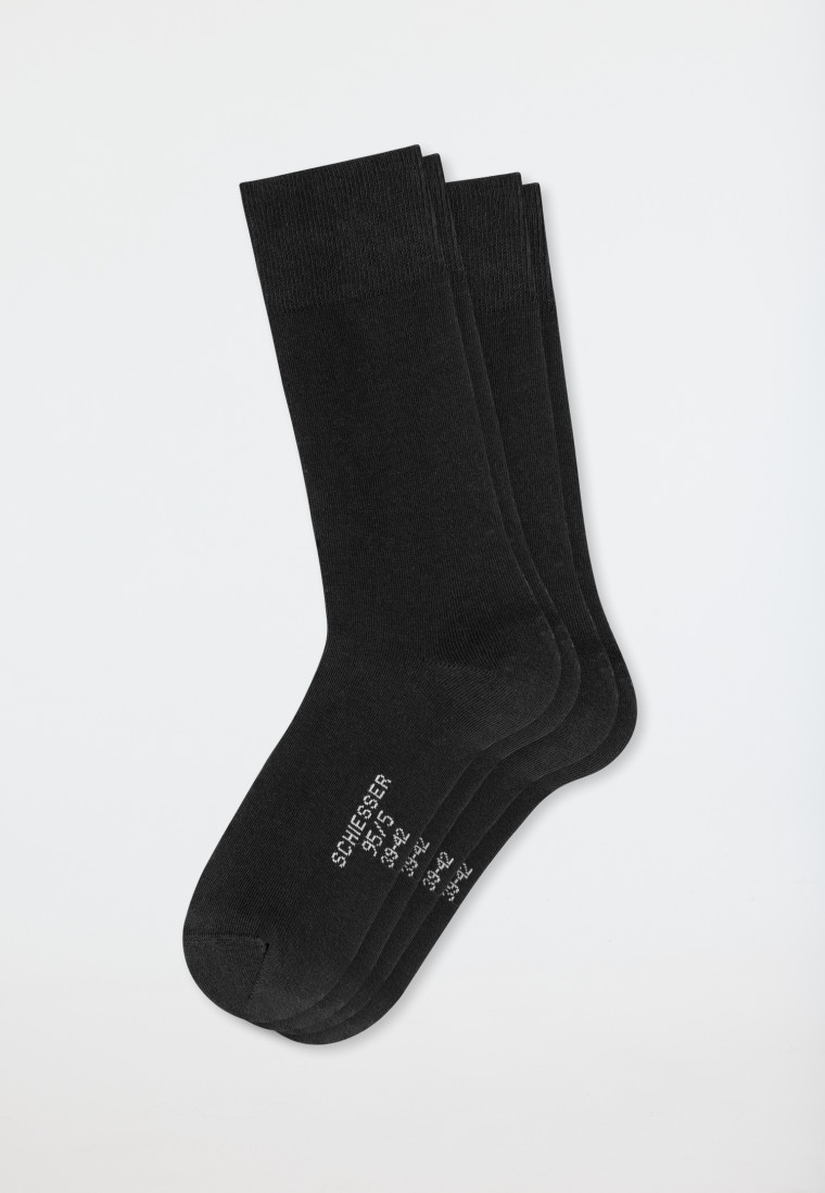 Men's socks 2-pack organic cotton black - 95/5