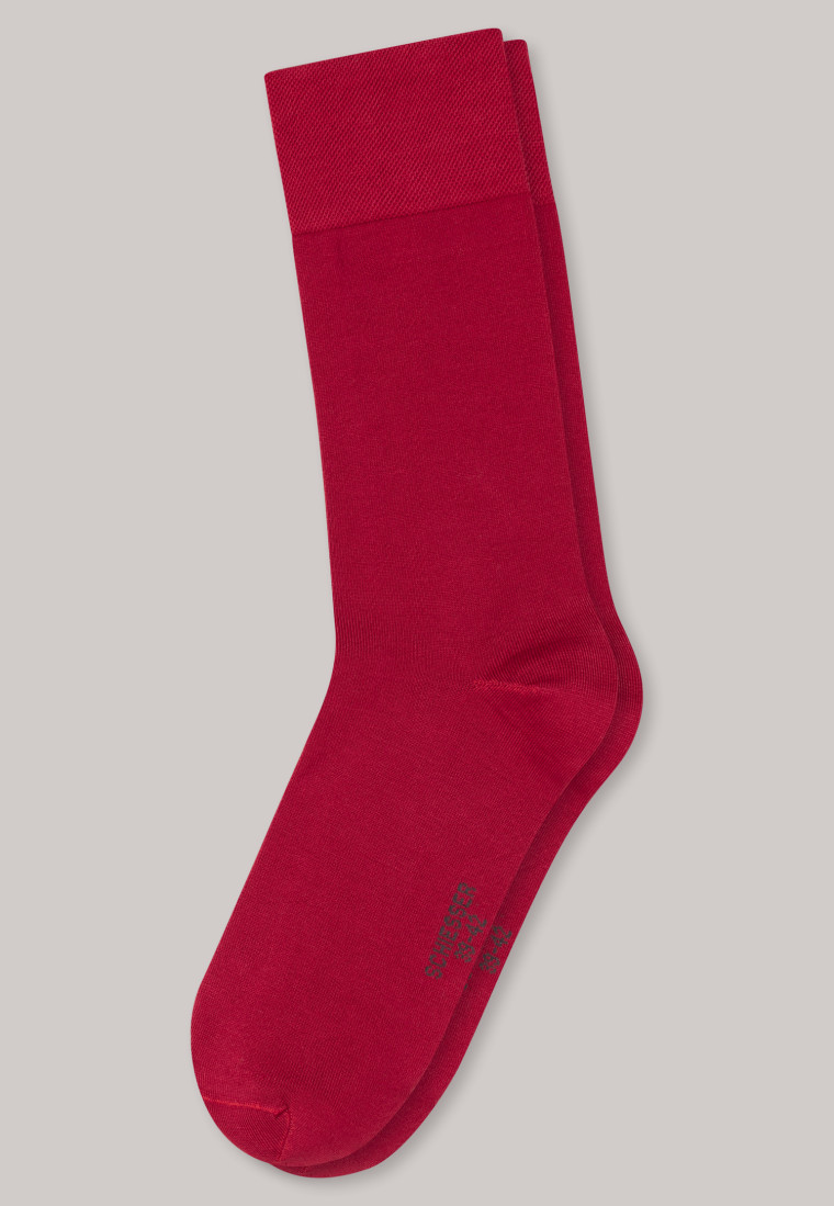 Chaussettes pour homme en coton mercerisé rouge - selected! premium