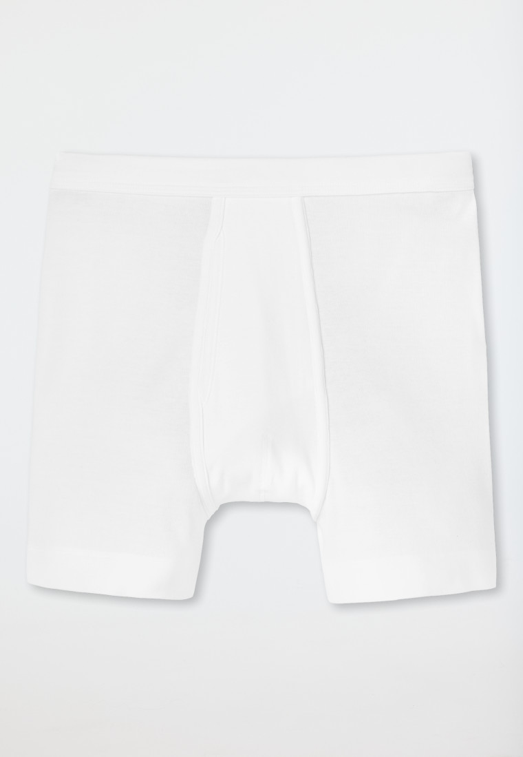 Hose kurz mit Eingriff Feinripp weiß - Essentials