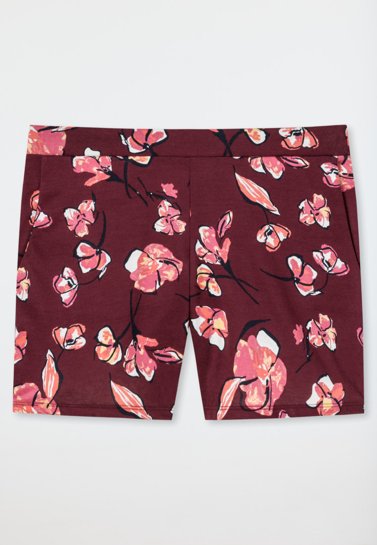 Pantalon court poches modal imprimé fleuri multicolore - Mix + Relax