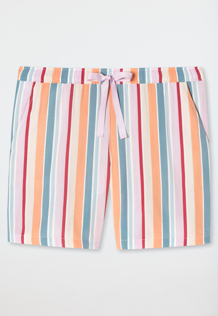 Pants short weave viscose stripes multicolored - Mix & Relax