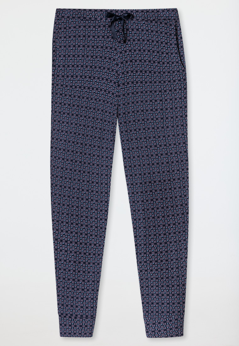 Lange broek manchetten met meerkleurig bloemenpatroon - Mix+Relax