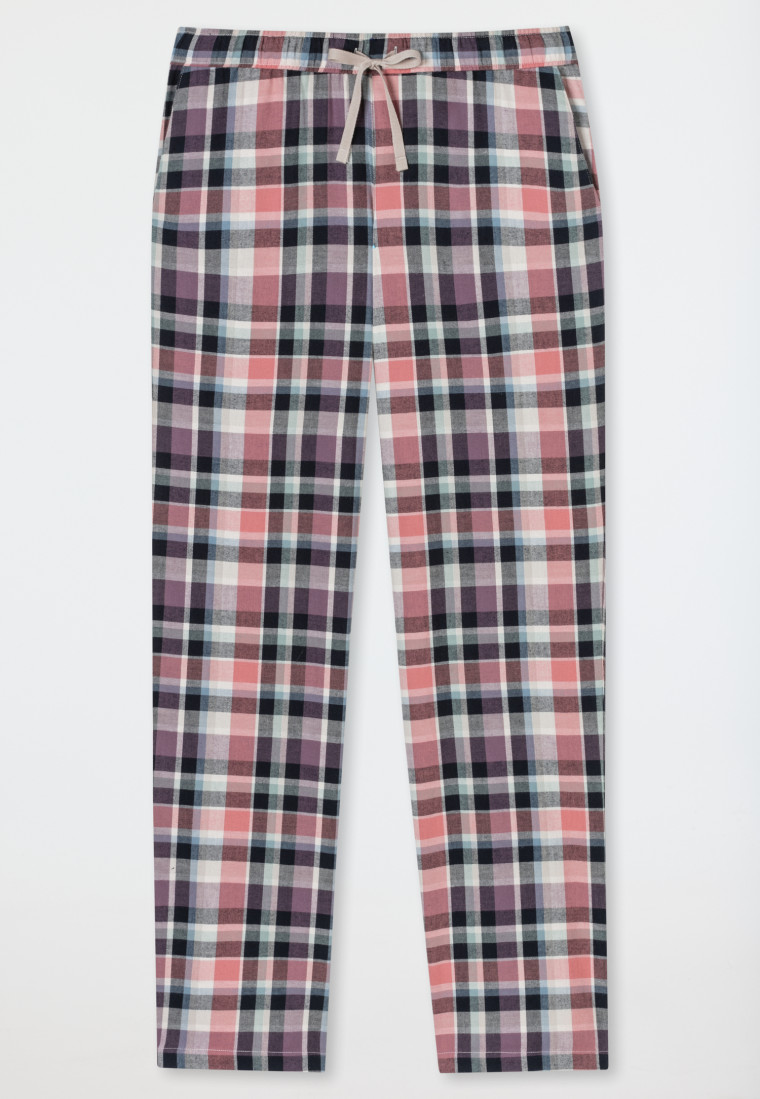 Hose lang Flanell Organic Cotton Karos multicolor - Mix+Relax