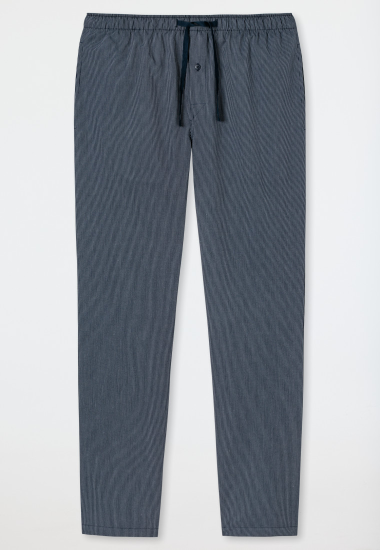 Pantaloni lunghi in stile lounge in tessuto a righe di colore blu scuro - Mix + Relax
