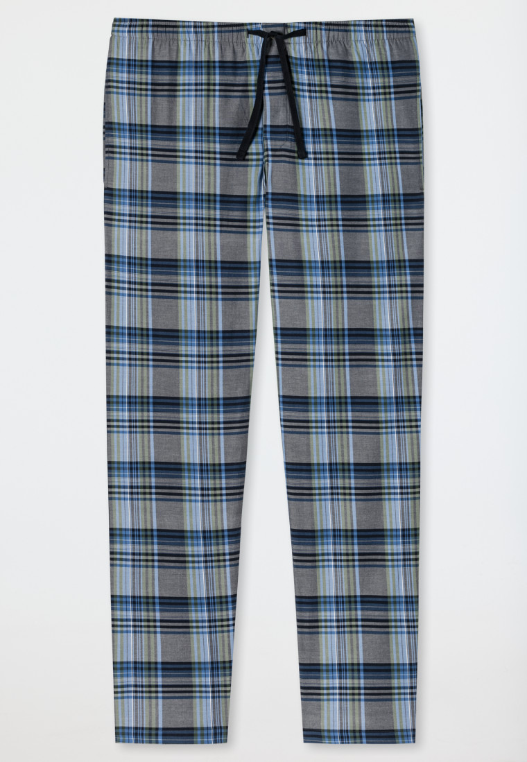 Pantalon d'intérieur long, matière tissée à carreaux, multicolore - Mix + Relax