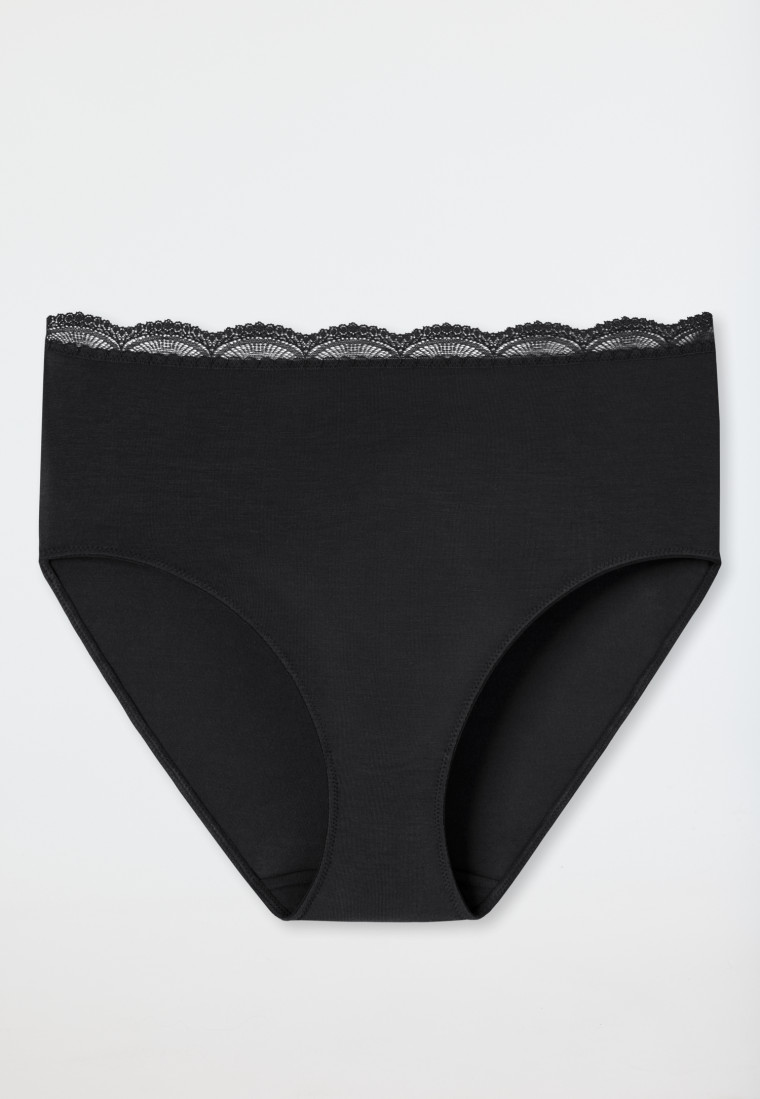 Maxi panty modal lace black - Feminine Lace