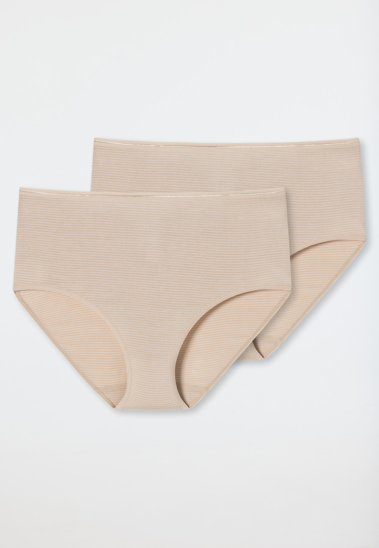 Midi panties 2-pack sand - Modal Essentials