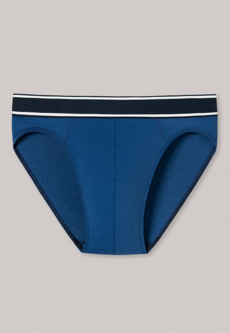 Rio bikini brief modal organic cotton striped royal blue/dark blue - Duality Function