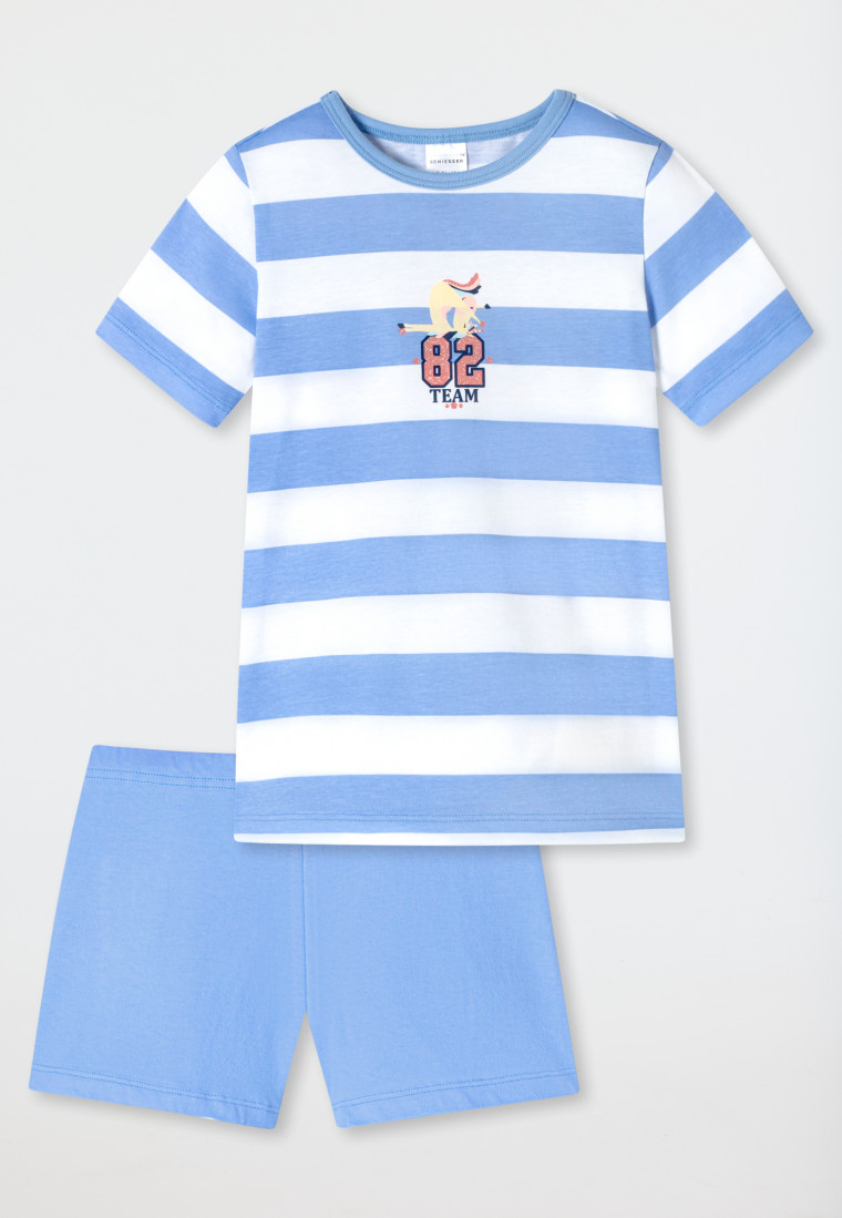 Pigiama corto a blocchi con anelli unicorno bianco - Casual World