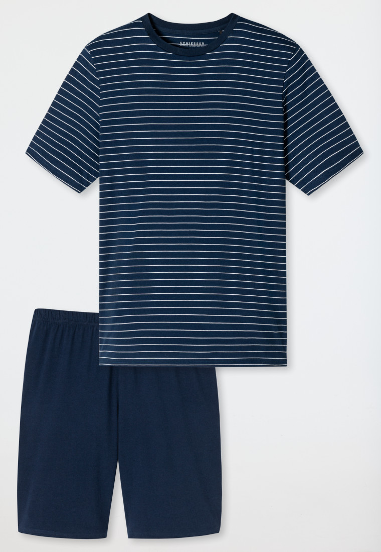 Korte pyjama met strepen admiraal - Casual Essentials