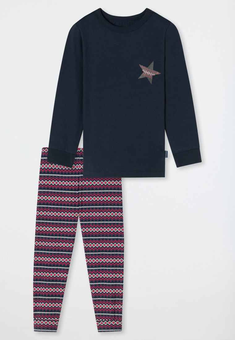 Lange pyjama met manchetten met patroon - X-Mas Family